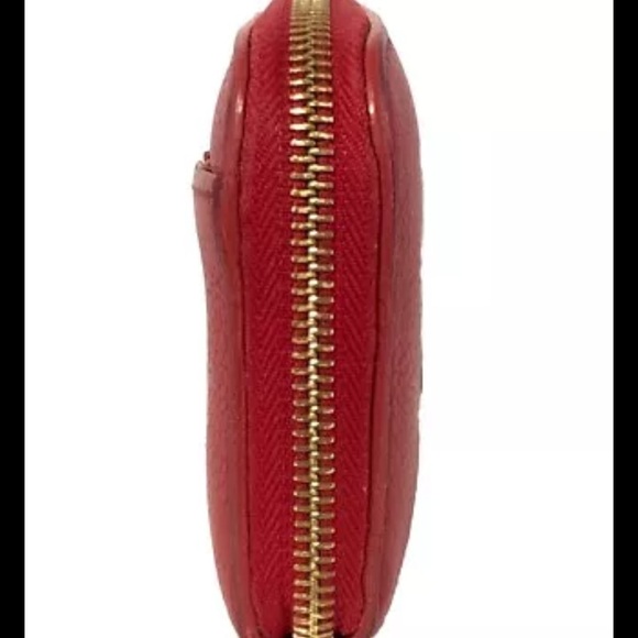 Authentic Jimmy Choo RED Long Zip Around Large Leather Wallet Made In Italy - Picture 5 of 14